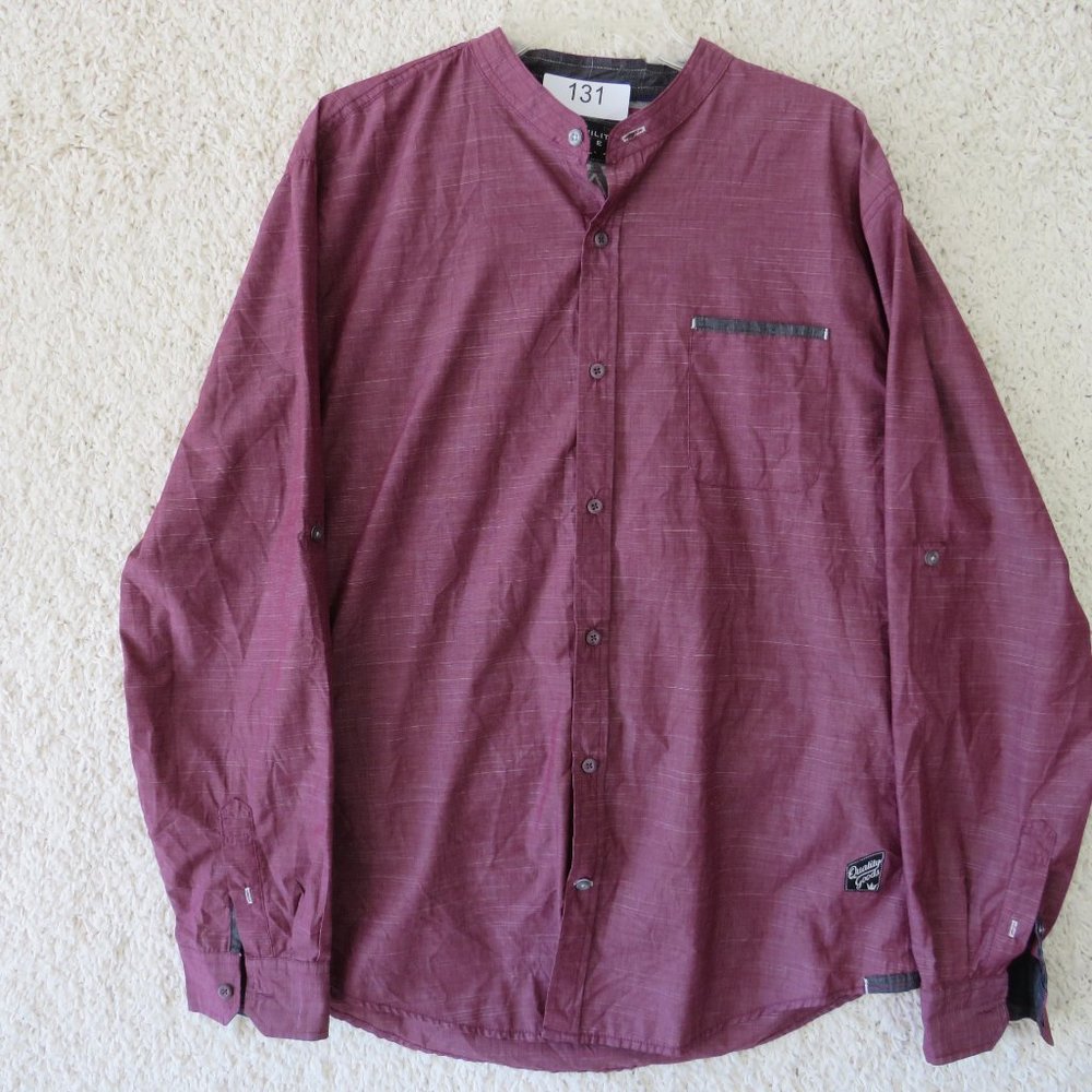 Tranquility Mayhem Men's Long Sleeve Shirt XL‎ 60% Cotton/40% Polyester Maroon